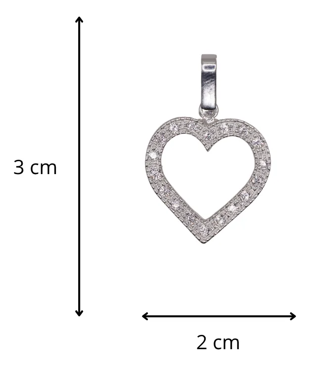 Dije De Corazón + Cadena en Plata .925