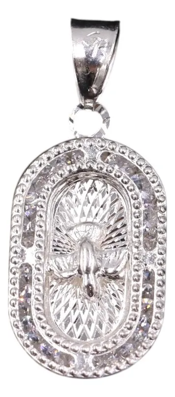 Medalla Espíritu Santo + Cadena en Plata .925