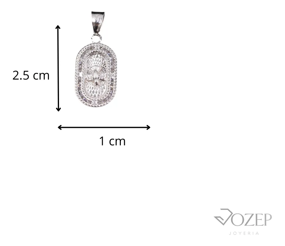 Medalla Espíritu Santo + Cadena en Plata .925