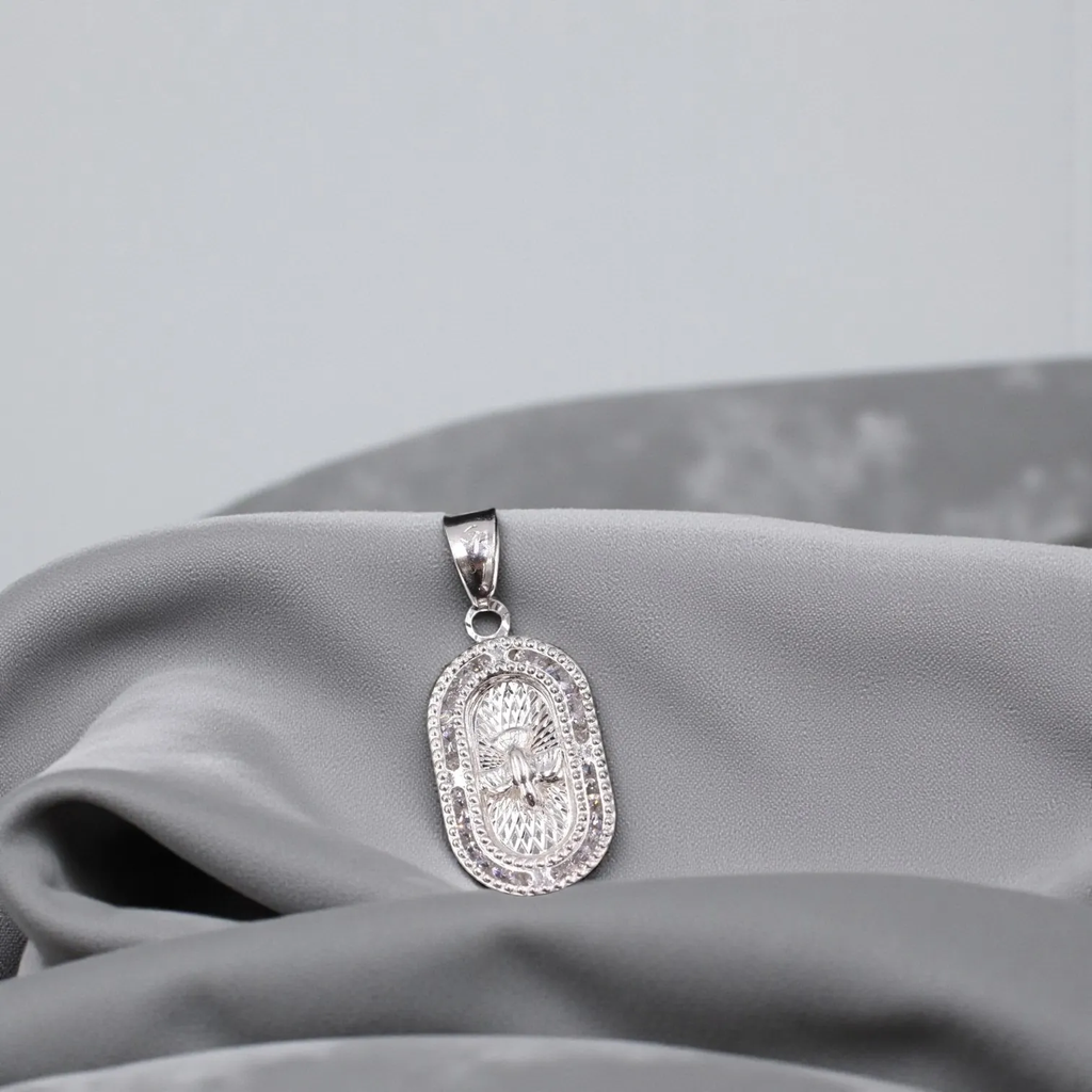 Medalla Espíritu Santo + Cadena en Plata .925