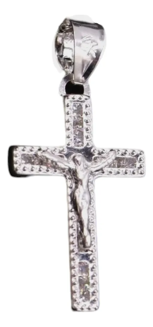 Dije Cruz de Jesus + Cadena en Plata .925