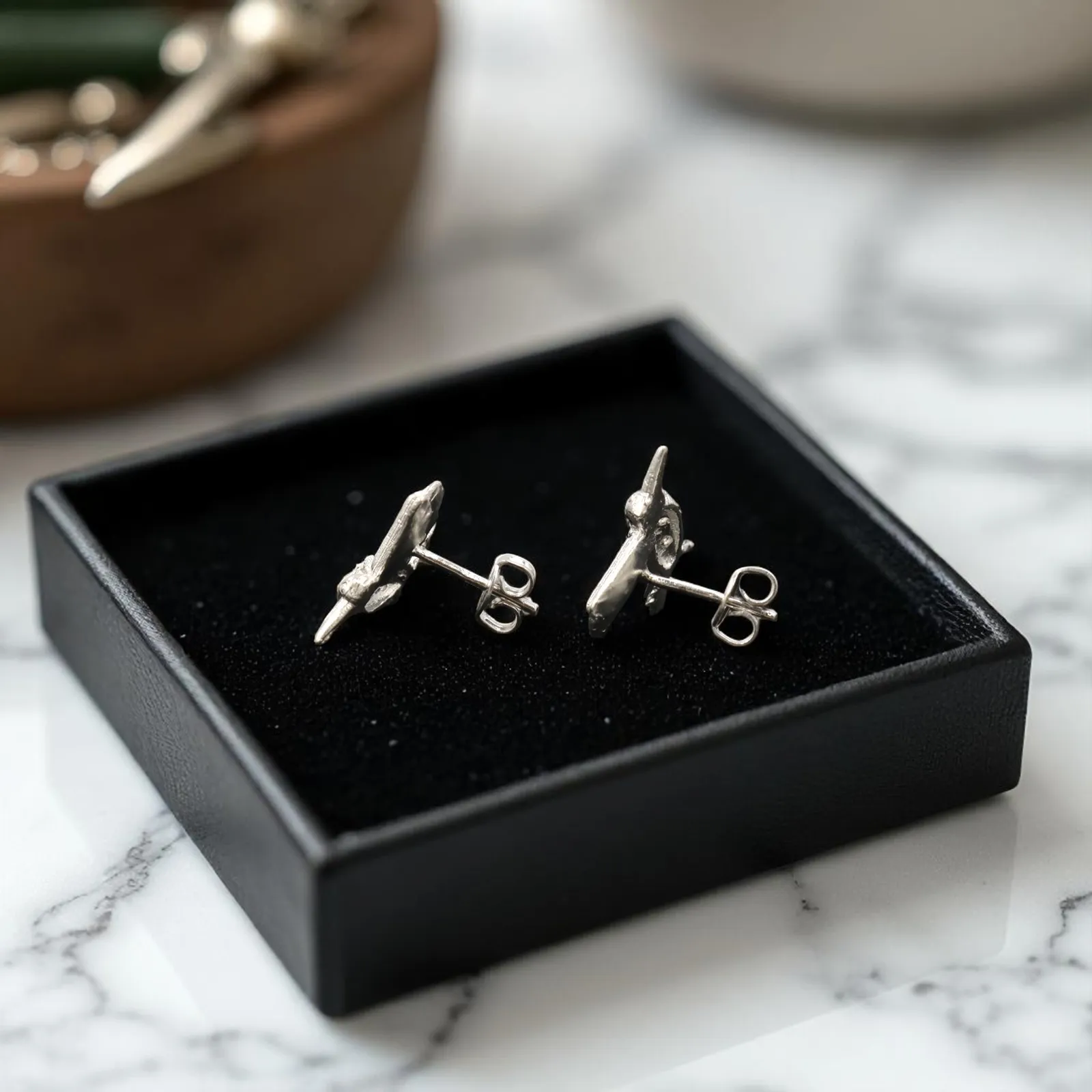 Aretes + Dije Colibri en Plata .925