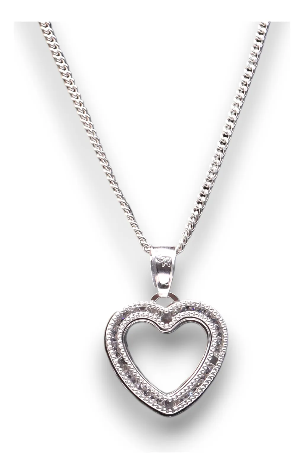 Dije Contorno Corazón Plata .925