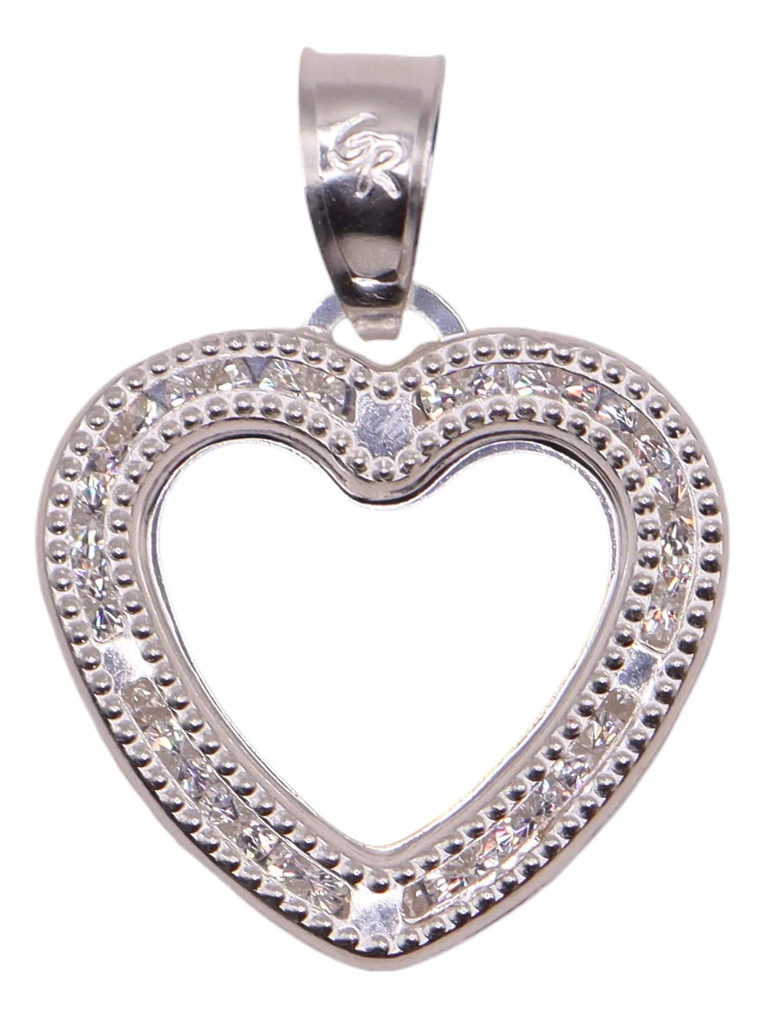 Dije Contorno Corazón Plata .925