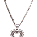 Dije Contorno Corazón Diseño Chico Plata .925