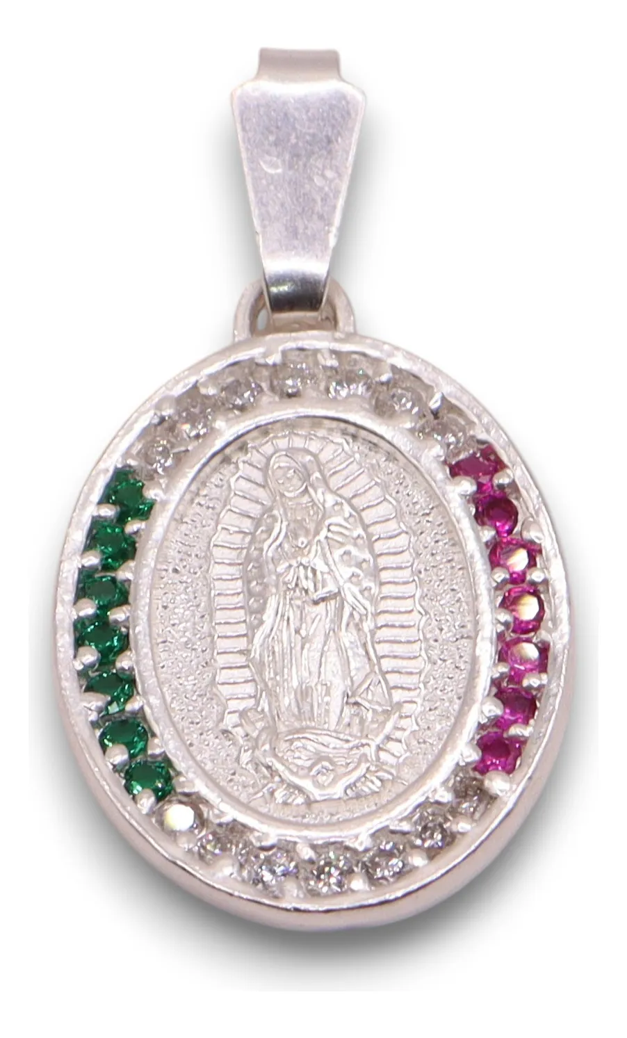 Dije Medalla Virgen Chica Mujer Plata .925