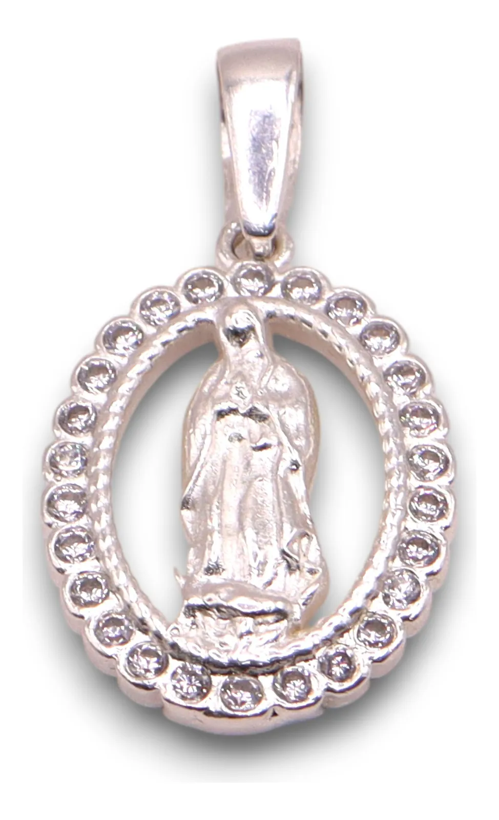 Dije Medalla Virgen Mini Plata .925