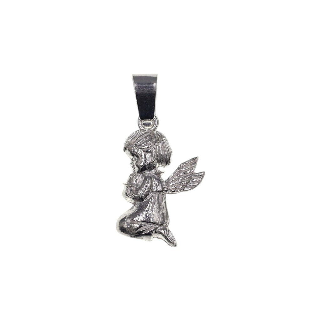 Dije de Niño Ángel + Cadena en plata .925