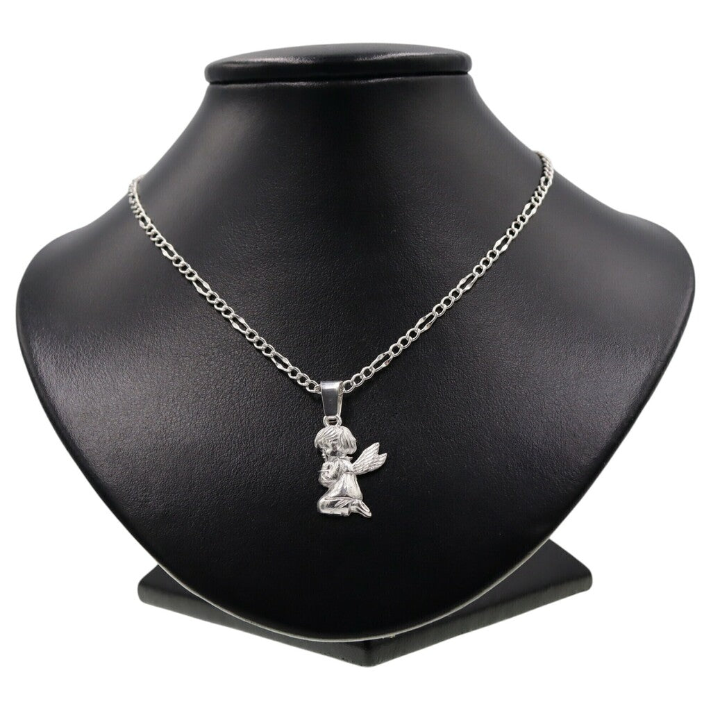 Dije de Niño Ángel + Cadena en plata .925