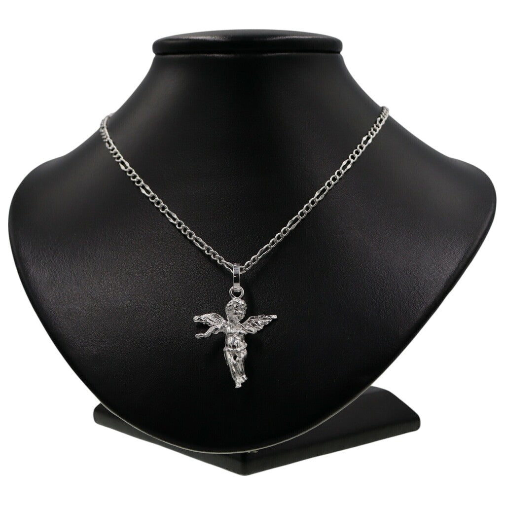 Dije de Cupido + Cadena en Plata .925