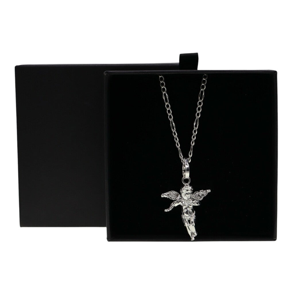 Dije de Cupido + Cadena en Plata .925