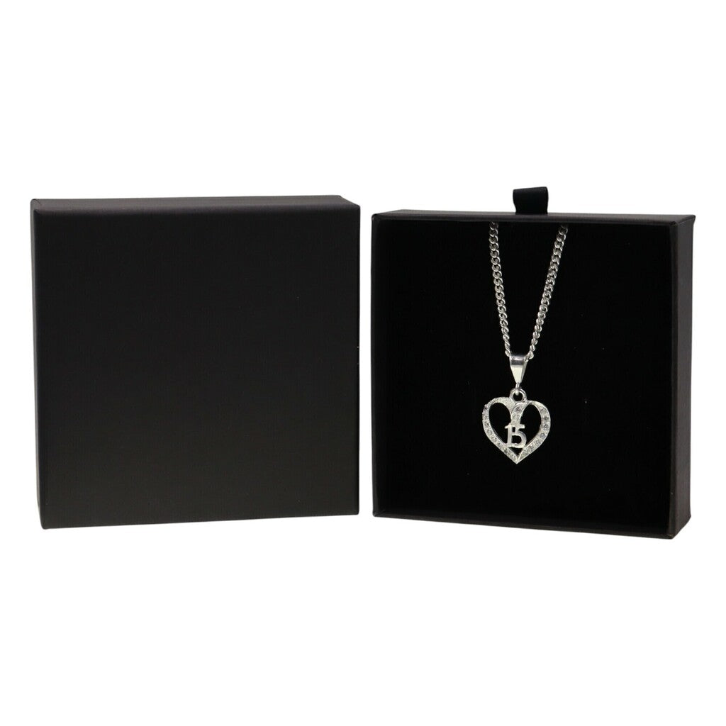 Dije 15 Años Circonia Blanca + Cadena en Plata .925