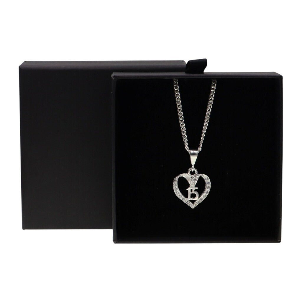 Dije 15 Años Circonia Blanca + Cadena en Plata .925