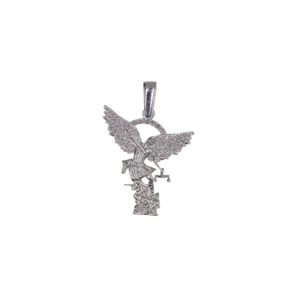 Dije San Miguel Árcangel + Cadena en Plata .925