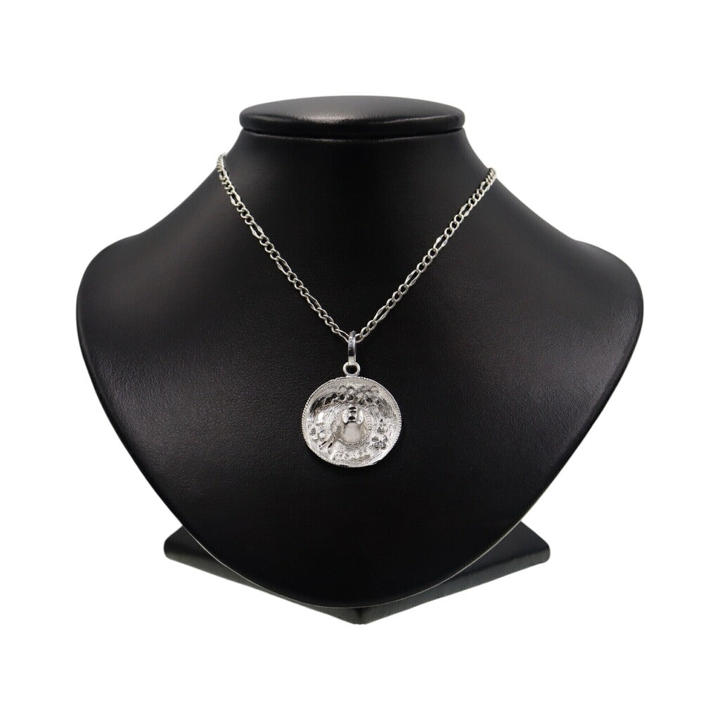 Dije De Sombrero Grande + Cadena en Plata .925