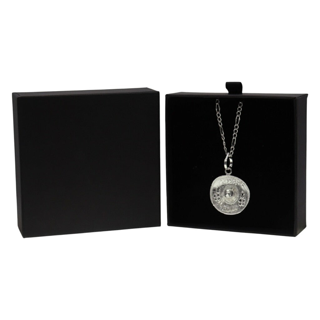 Dije De Sombrero Grande + Cadena en Plata .925