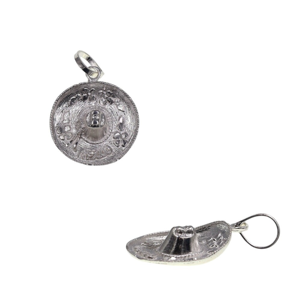 Dije De Sombrero Grande + Cadena en Plata .925