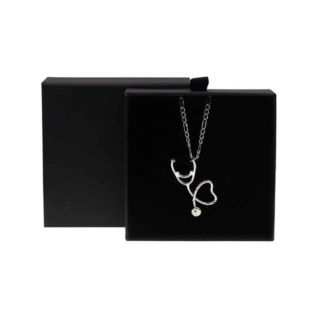 Dije Estetoscopio + Cadena en Plata .925