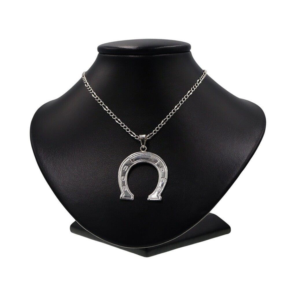 Dije Herradura Grande + Cadena en Plata .925