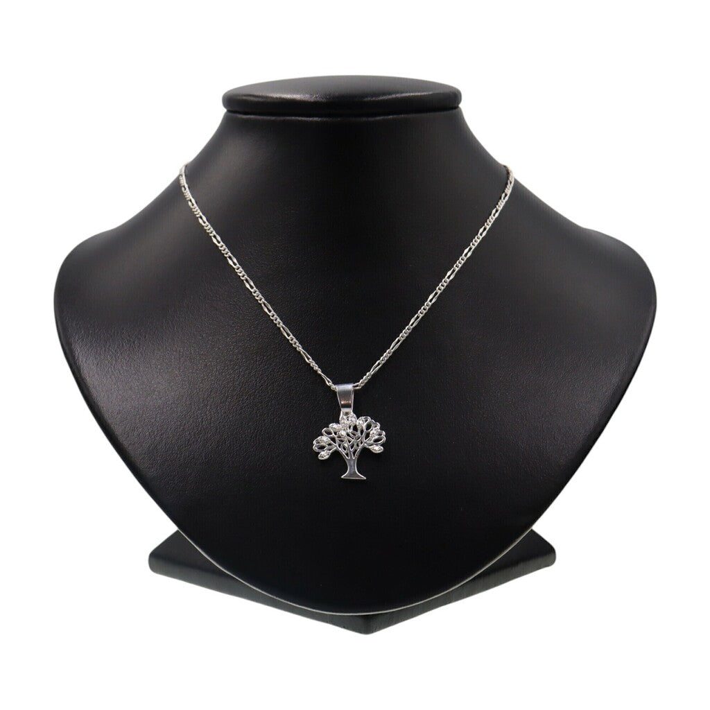 Dije Árbol de la Vida con Circonia + Cadena en Plata .925