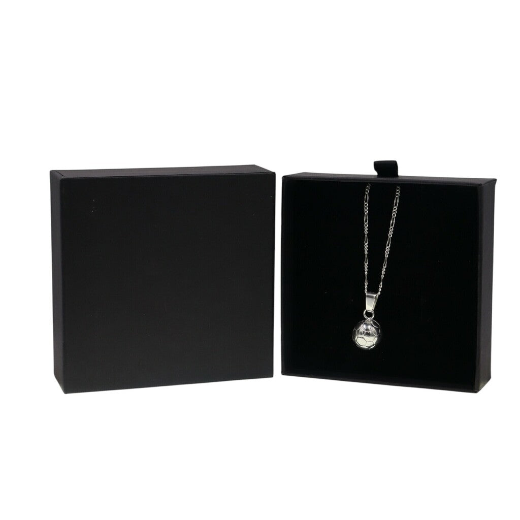 Dije Balón de Futbol + Cadena en plata .925