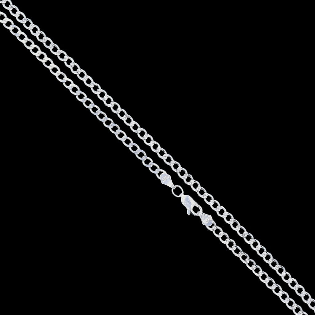 Cadena Barbada de Plata .925