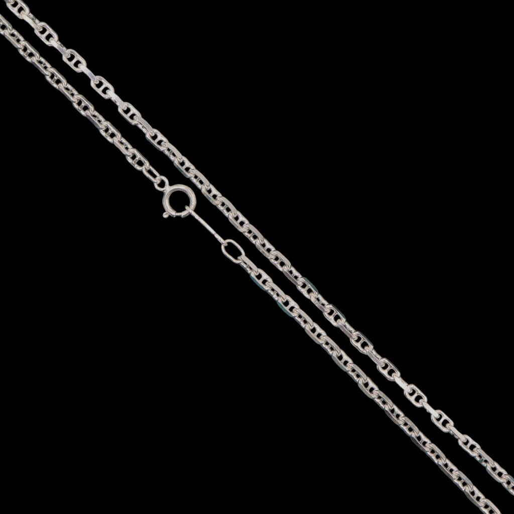 Cadena Guchi Ancla Delgada de Plata .925