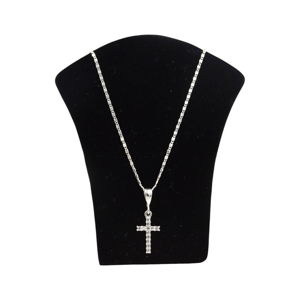 Juego de Cruz Con Circonia de Plata .925