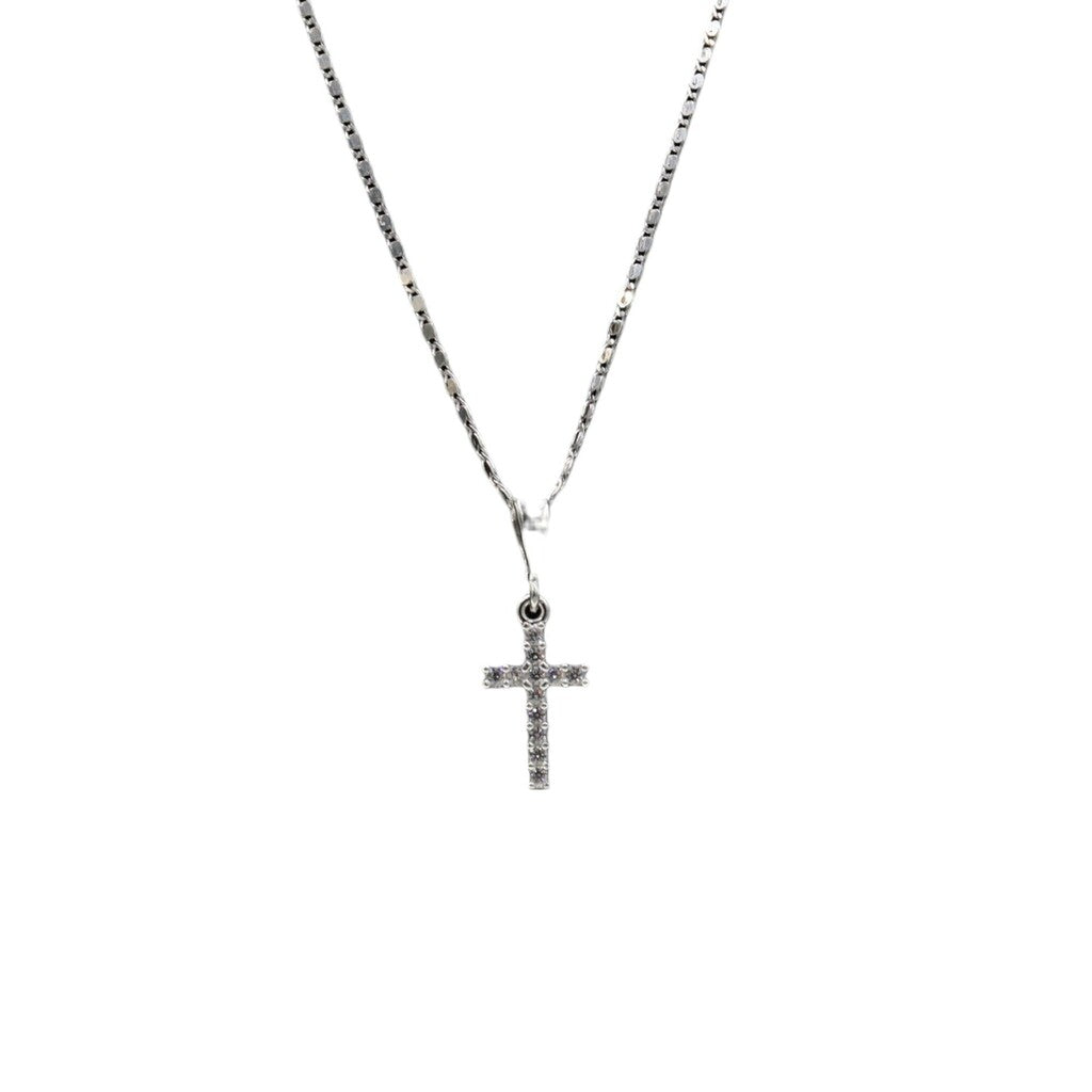 Juego de Cruz Con Circonia de Plata .925