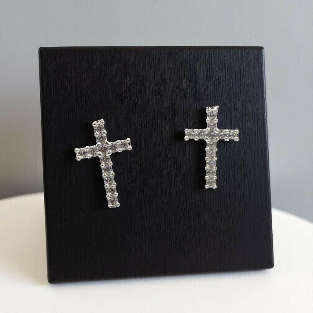 Juego de Cruz Con Circonia de Plata .925