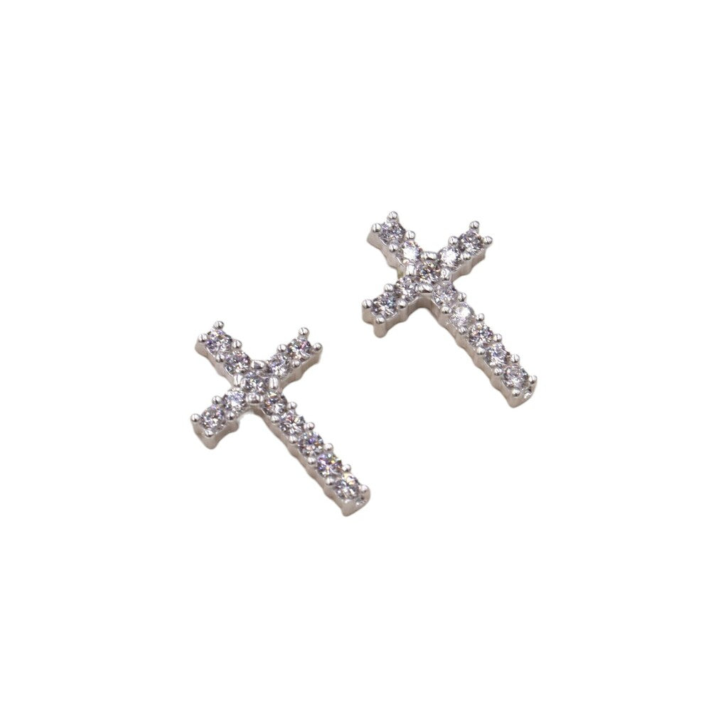 Juego de Cruz Con Circonia de Plata .925