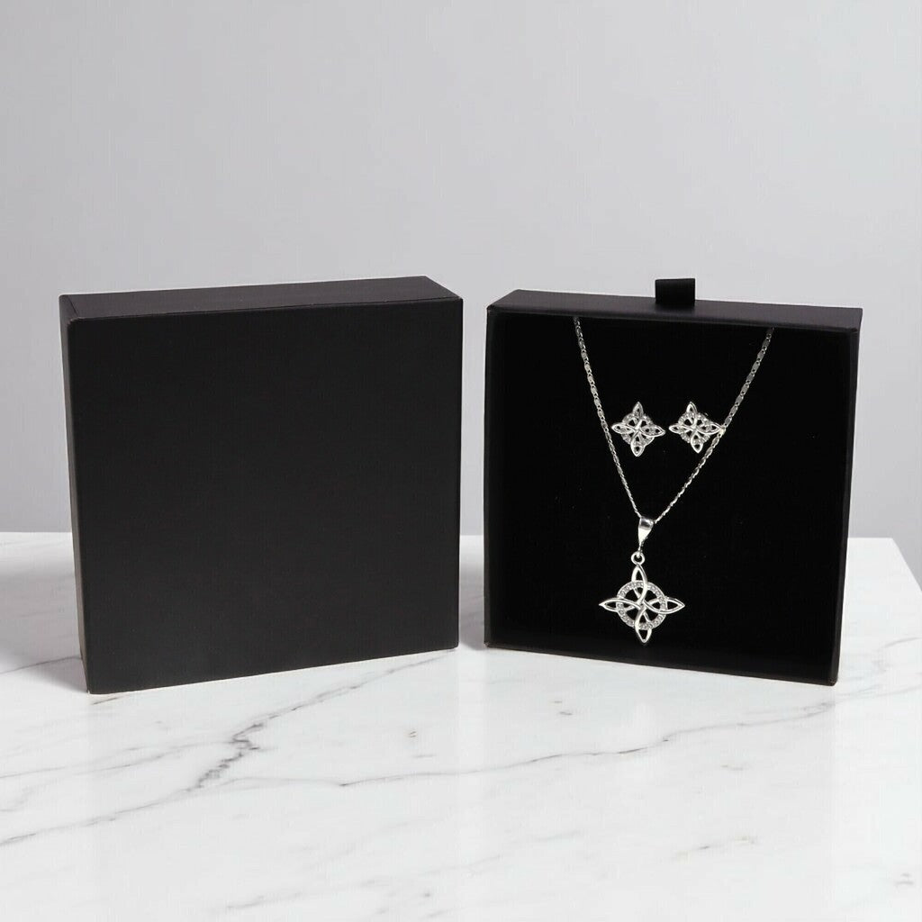 Juego de Nudo De Bruja de Plata .925