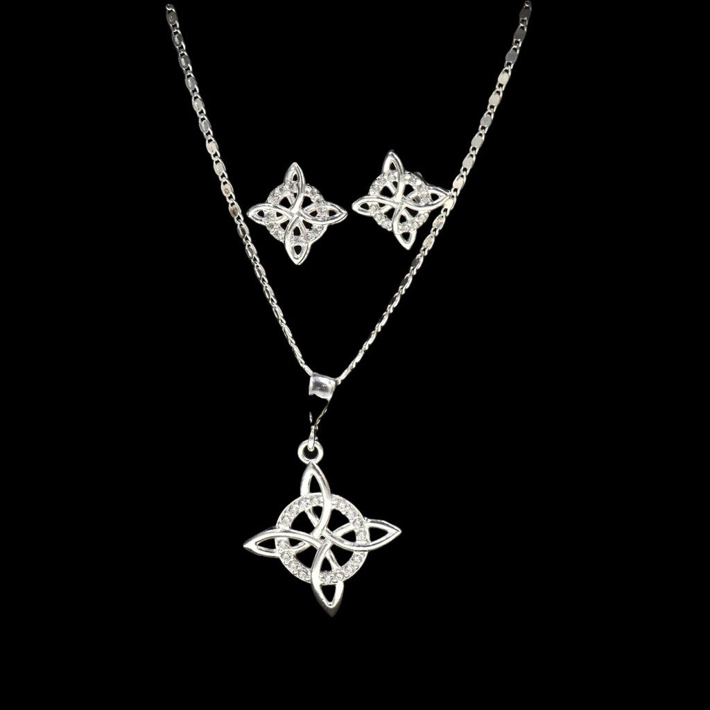 Juego de Nudo De Bruja de Plata .925