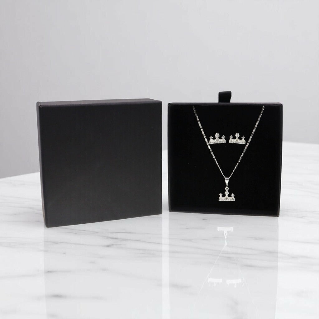 Juego de Corona de Plata .925