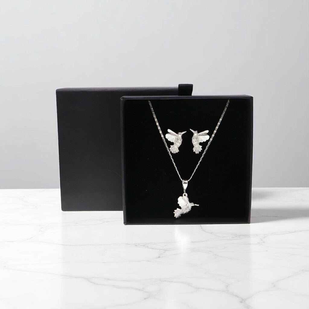 Juego de Colibri de Plata .925