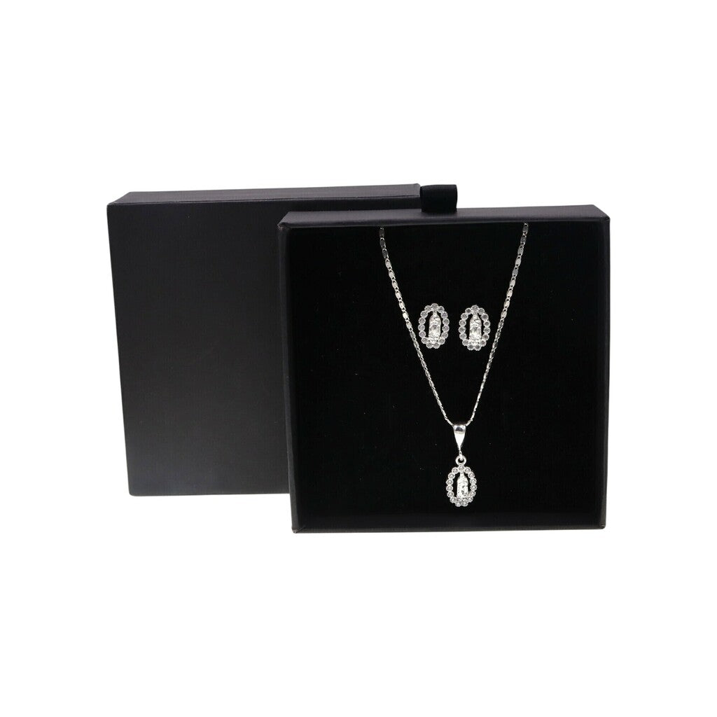 Juego de Mini Virgen Con Circonia de Plata .925