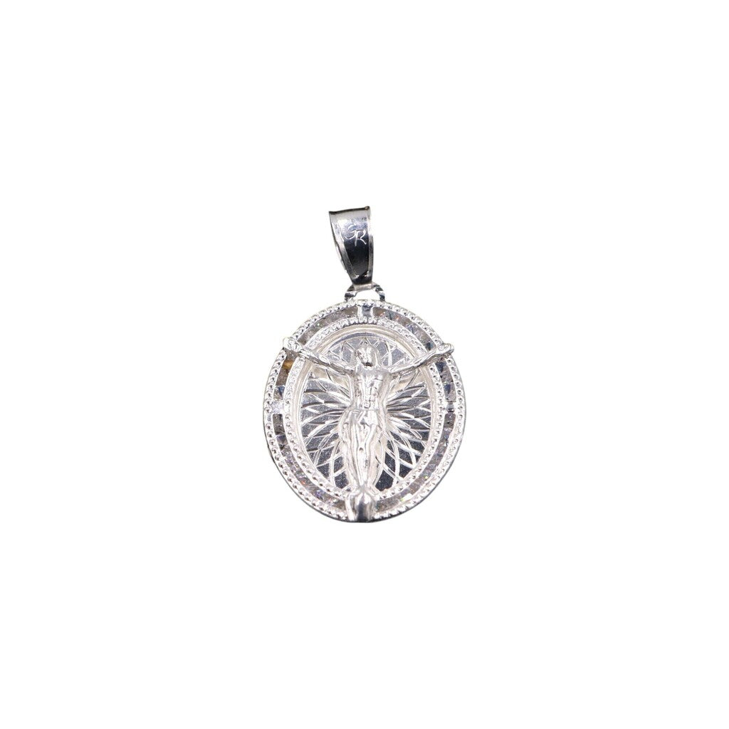 Medalla Jesus + Cadena en Plata .925