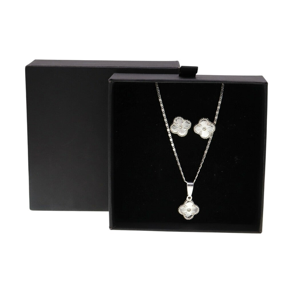 Juego de Trebol de Plata .925