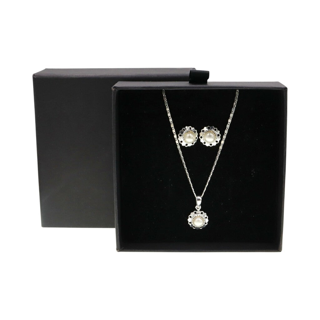 Juego de Perla de Plata .925