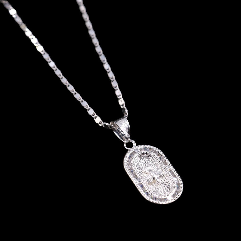 Medalla Espíritu Santo + Cadena en Plata .925