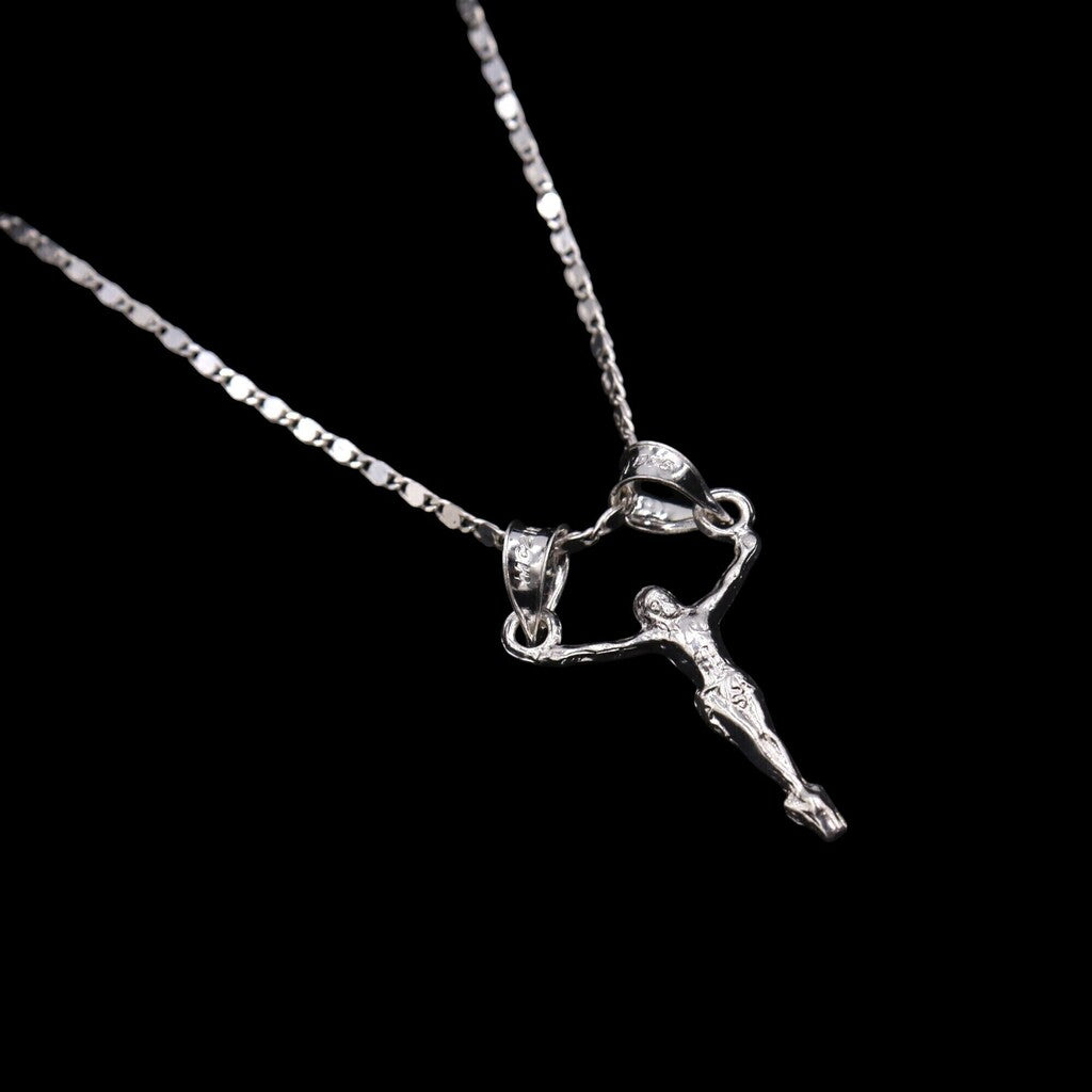 Dije Jesus Chico + Cadena en Plata .925