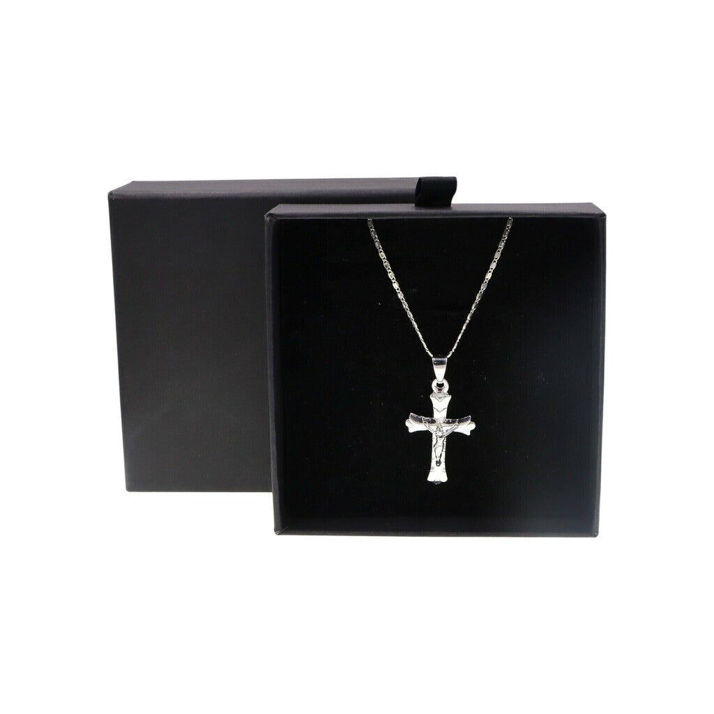 Dije Cruz + Cadena en Plata .925