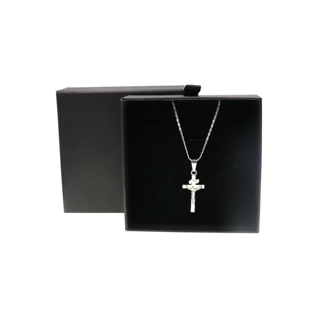 Dije Cruz INRI + Cadena en Plata .925