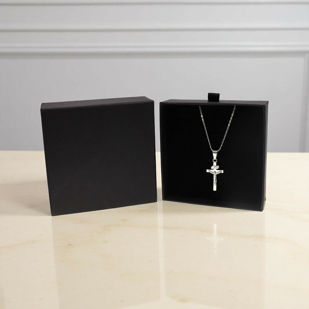 Dije Cruz INRI + Cadena en Plata .925