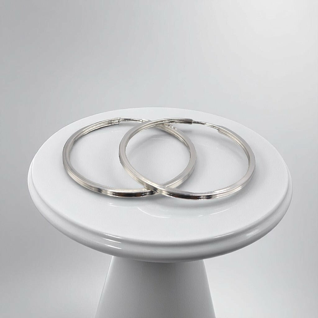 Arracadas Grande Lisa de Plata .925