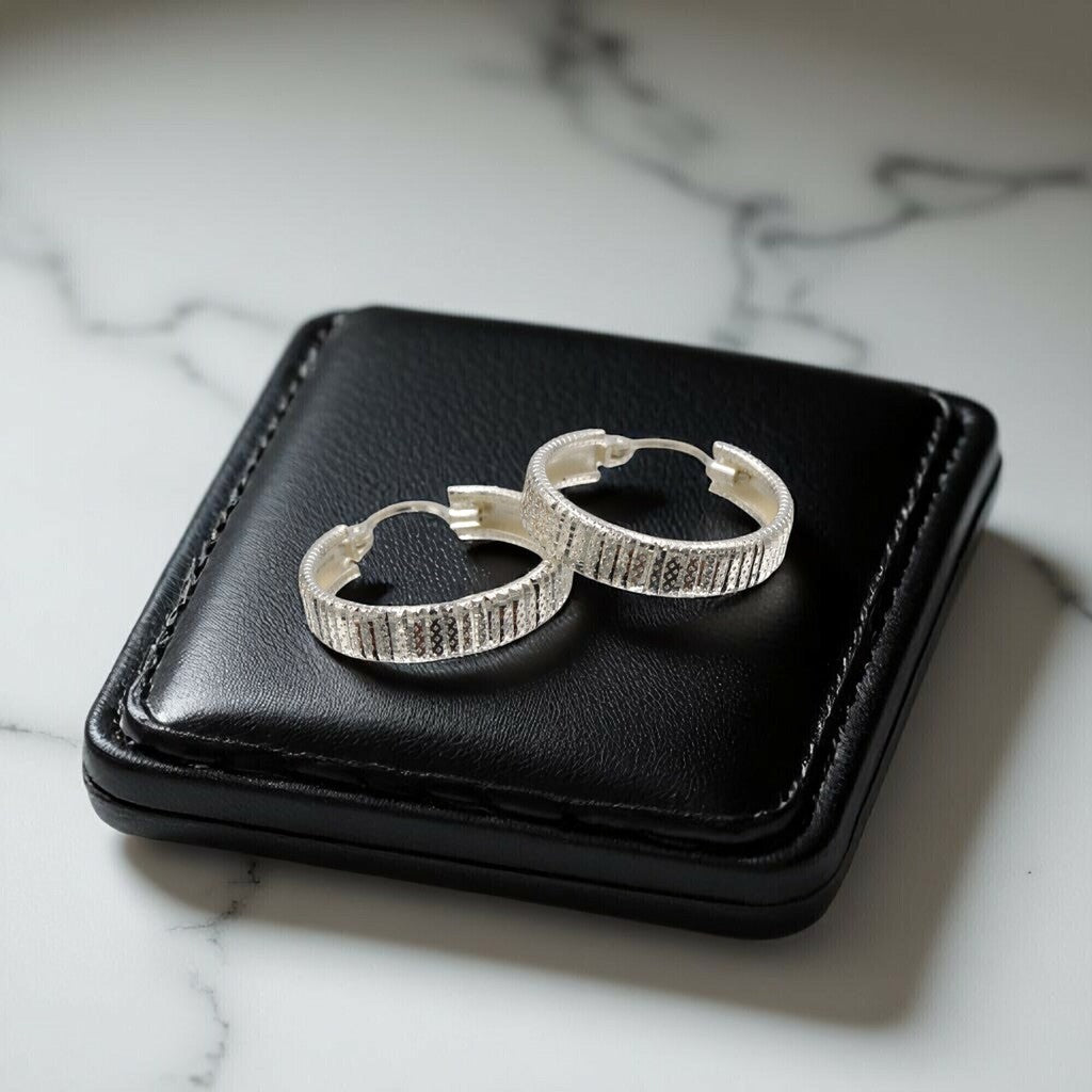 Arracadas Lineas Chica de Plata .925