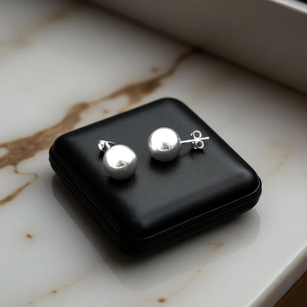 Broquel Bola Chica de Plata .925