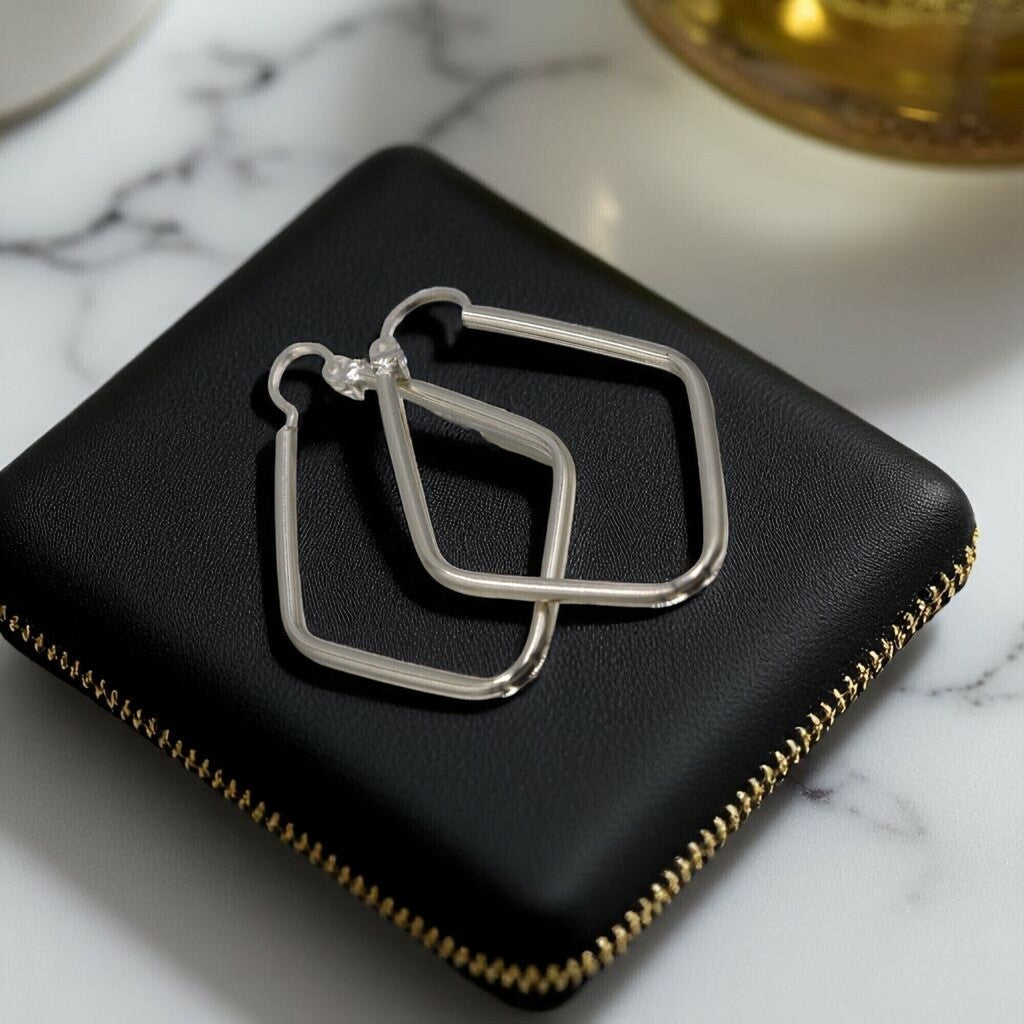 Arracadas Rombo de Plata .925