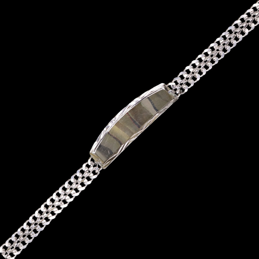 Esclava De Plata .925 Estilo Cubana Doble 20.5 cm