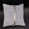 Pulso De Plata .925 Estilo Eslabon Cuadrado 19.5 cm
